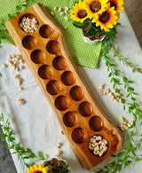 Live Edge Teak Sungka