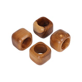 Teak Napkin Ring Set