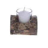 Log Candle Holder with 1 Hole