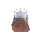 Log Candle Holder with 1 Hole
